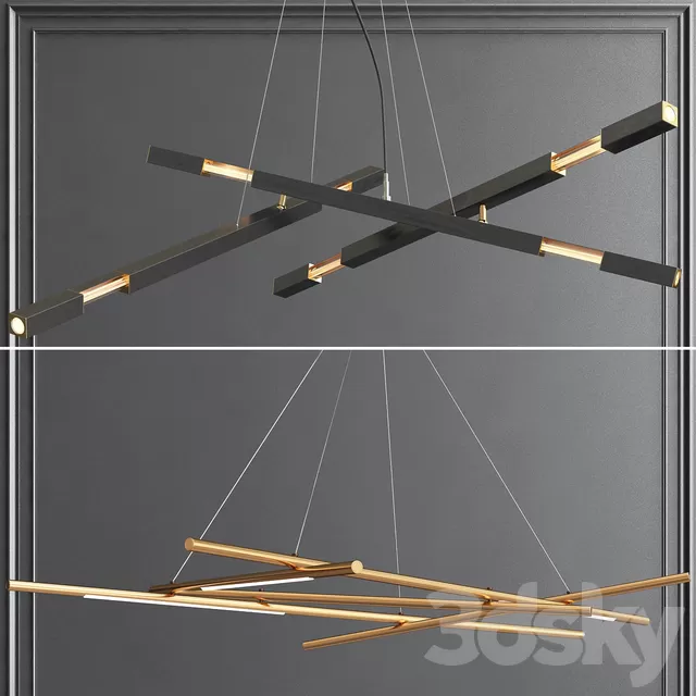 Ceiling Lights – 3D Models Download – Collection of Minimalist Chandelier