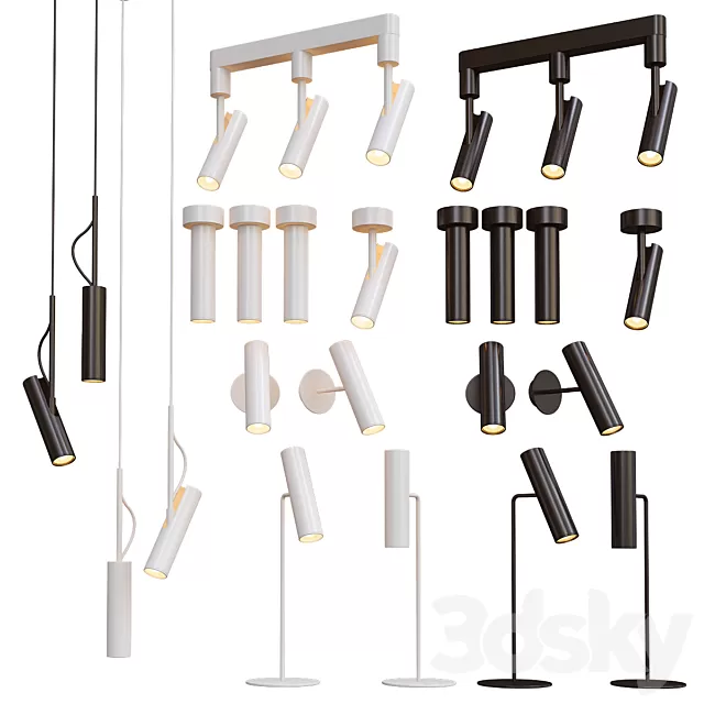 Spot Light – 3D Models – Nodrlux Lamp Collection – 5 Types