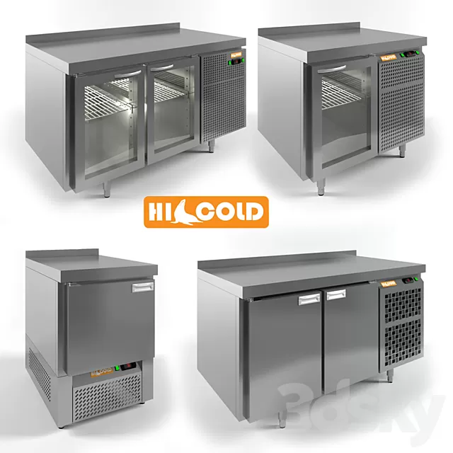 Restaurant – 3D Models – Table cooled by HICOLD GN 11