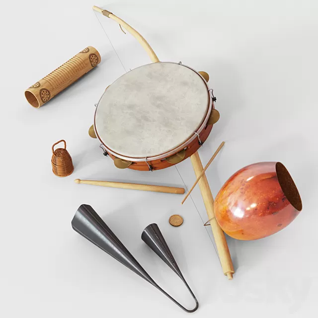 Musical Intrusments – 3D Models – Capoeira music set