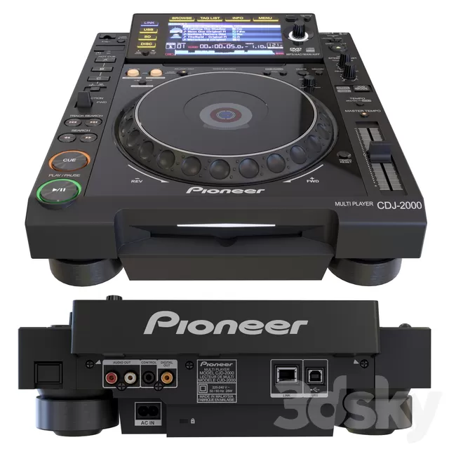 Musical Intrusments – 3D Models – Pioneer CDJ-2000 3D model