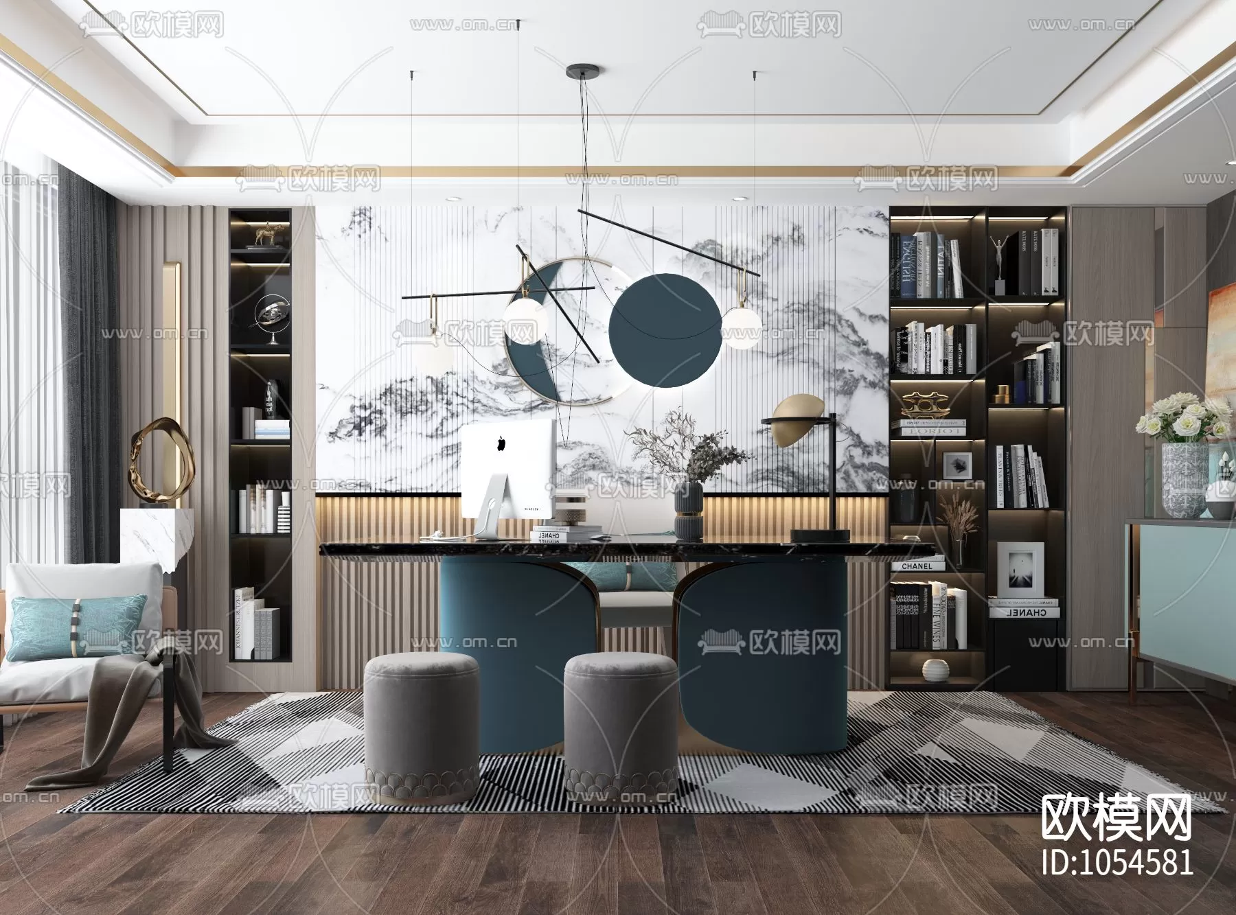 Study Room 3D Scenes – 0787
