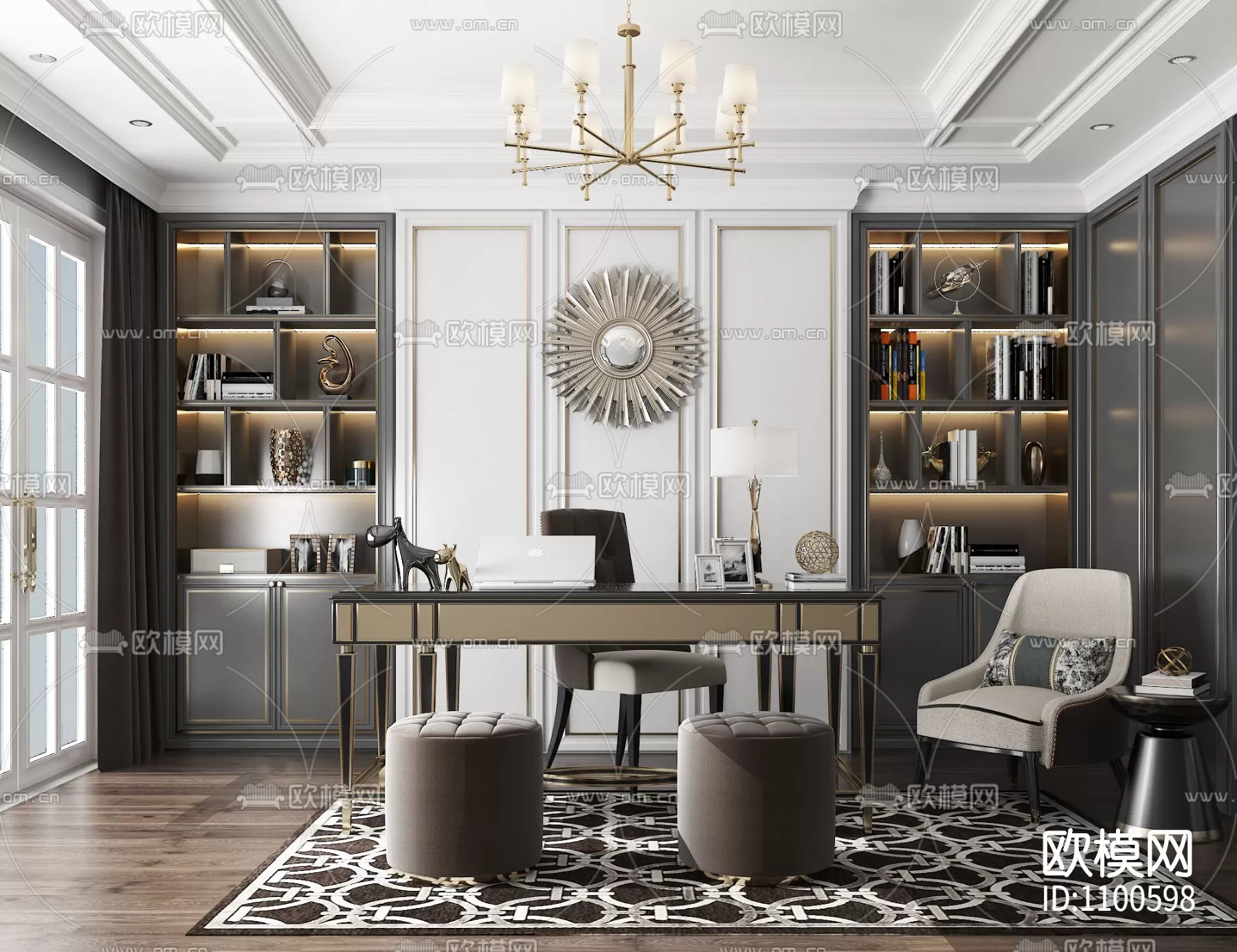 Study Room 3D Scenes – 0792