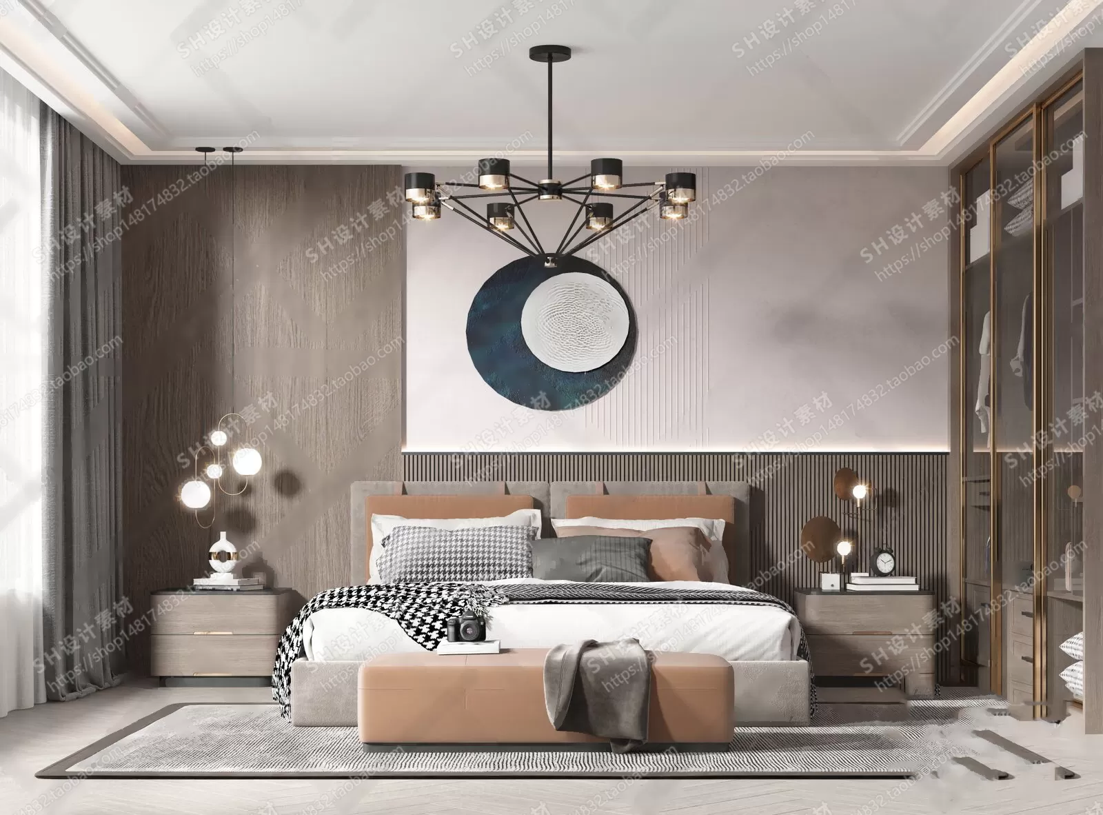 BEDROOM 3D SCENES – VRAY RENDER – 38