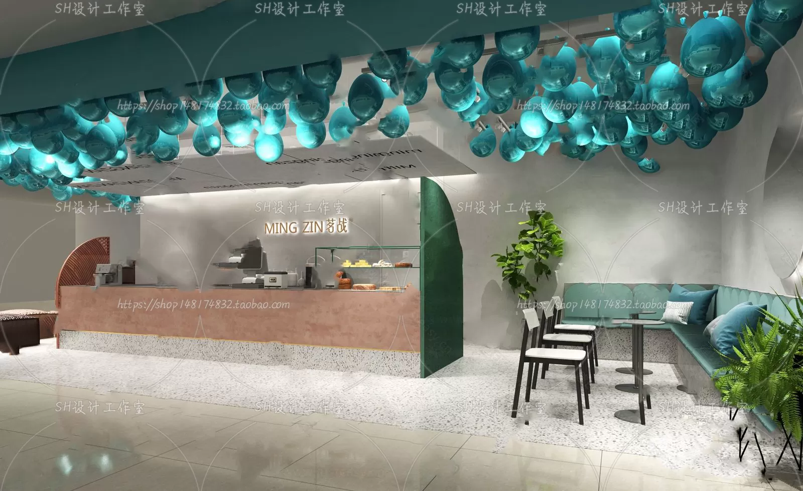 COFFEE SHOP 3D SCENES – VRAY RENDER – 186