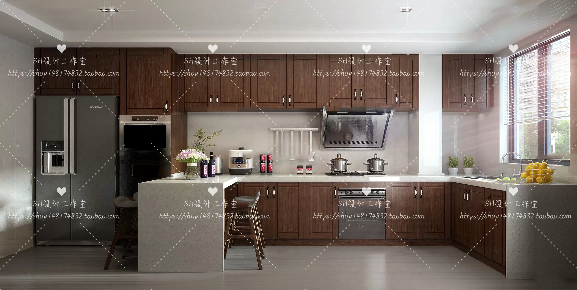 KITCHEN 3D SCENES – VRAY RENDER – 173