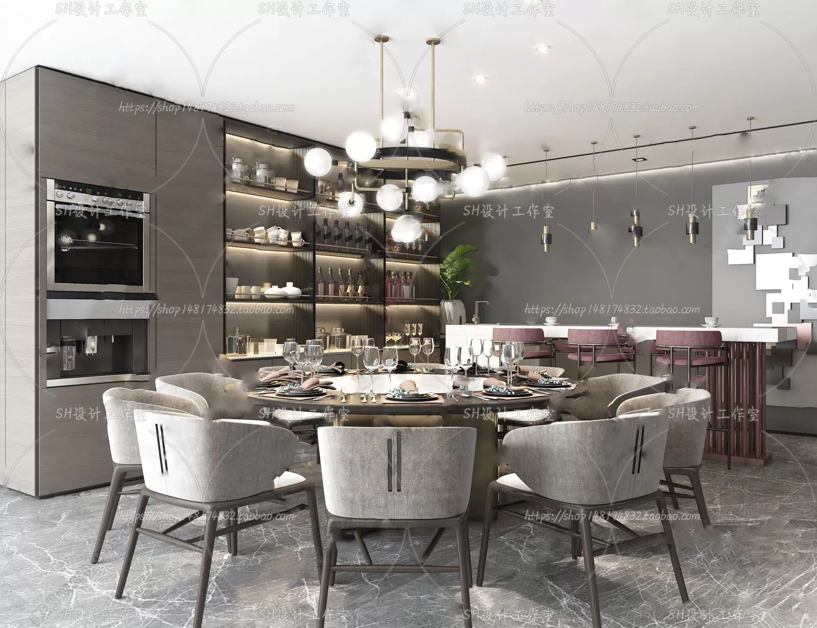 LIVING ROOM 3D SCENES – VRAY RENDER – 199