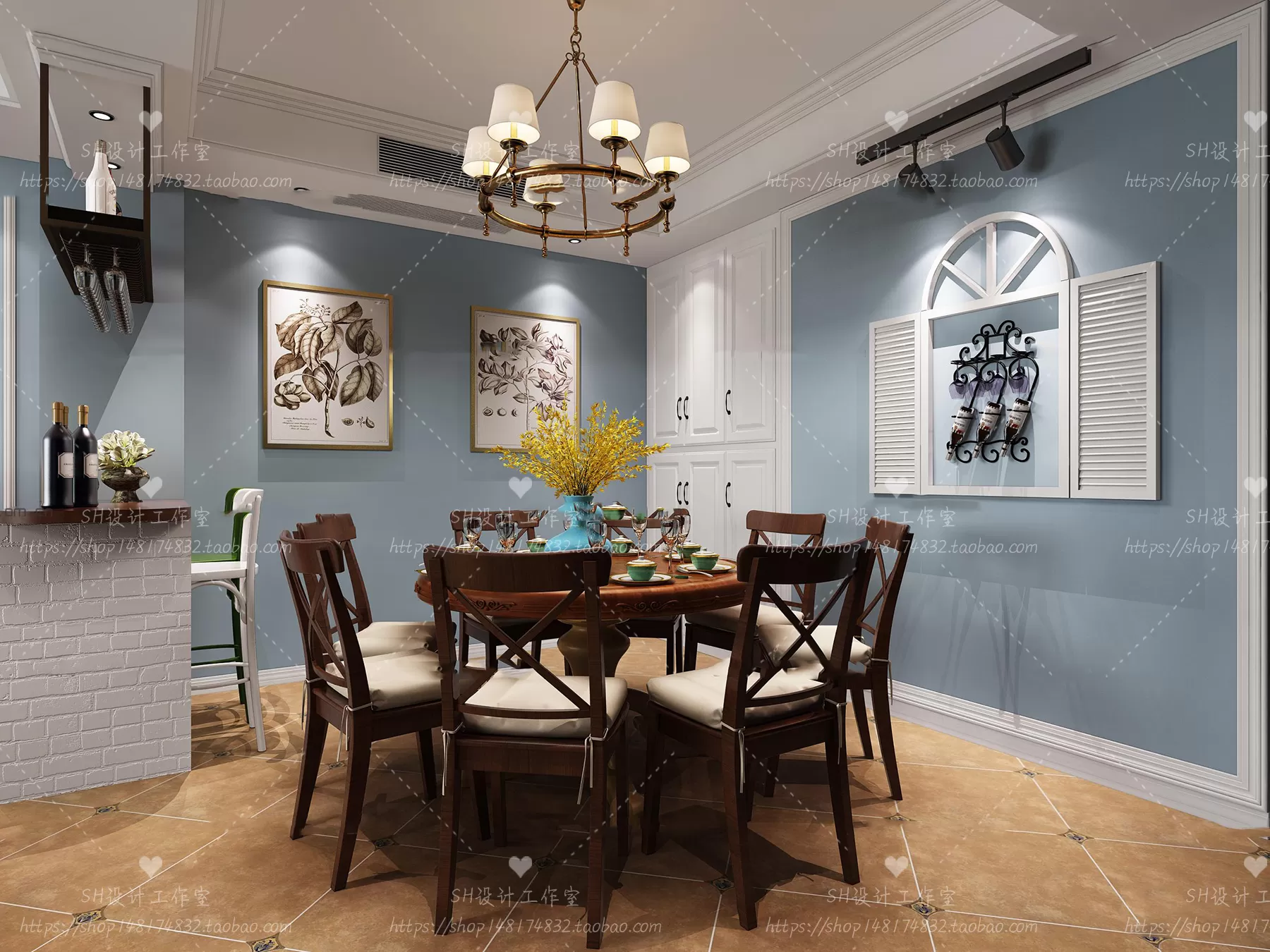 LIVING ROOM 3D SCENES – VRAY RENDER – 603