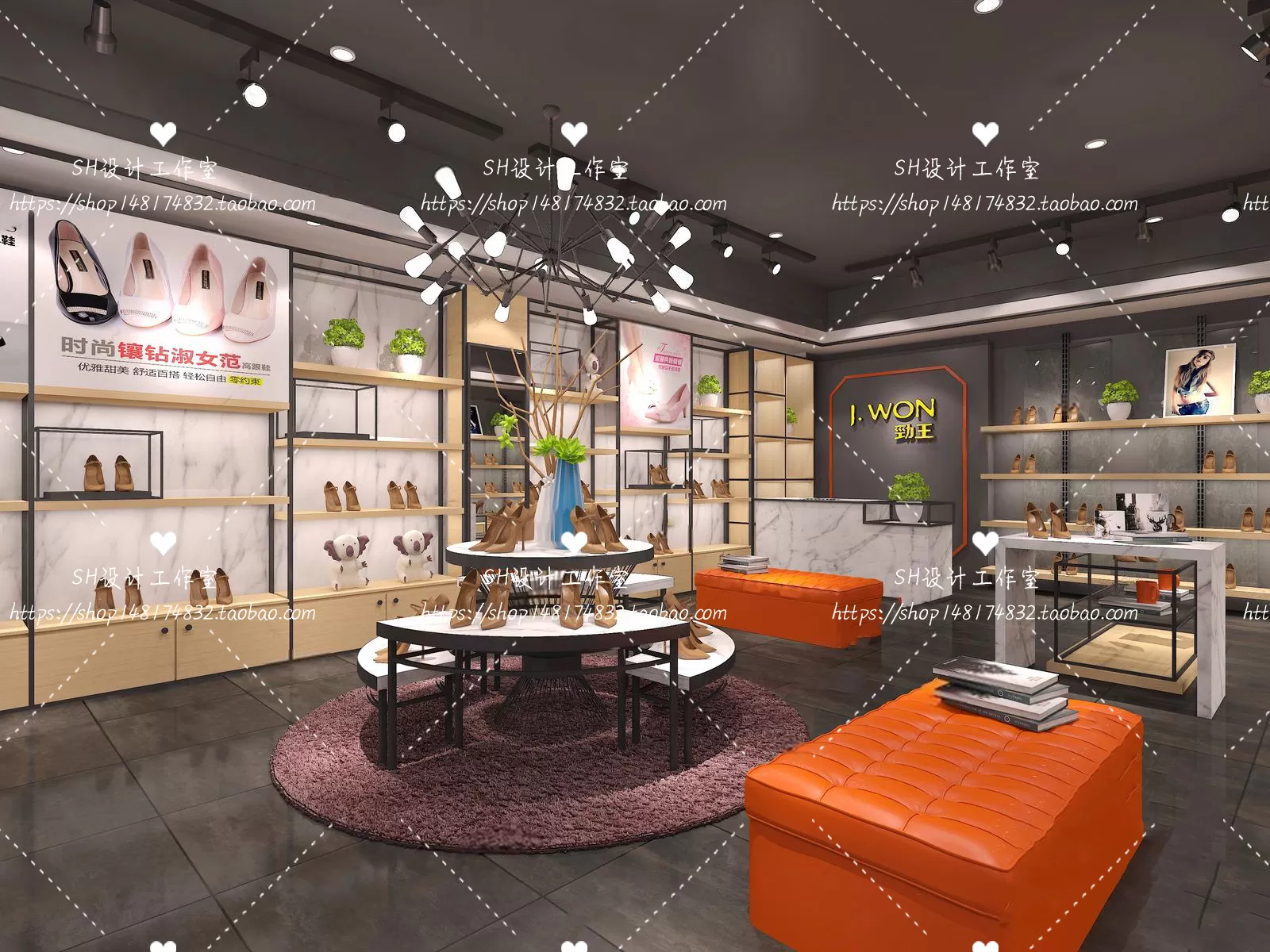 SHOE STORE 3D SCENES – VRAY RENDER – 02