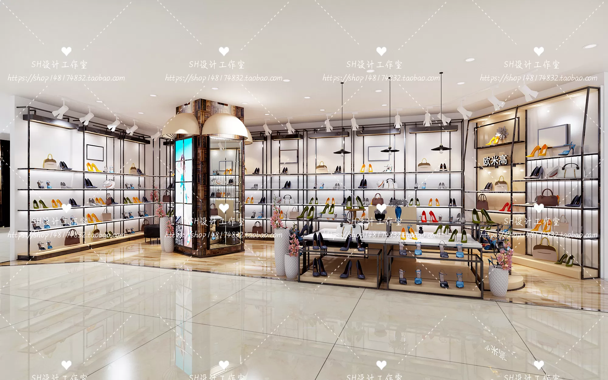 SHOE STORE 3D SCENES – VRAY RENDER – 11