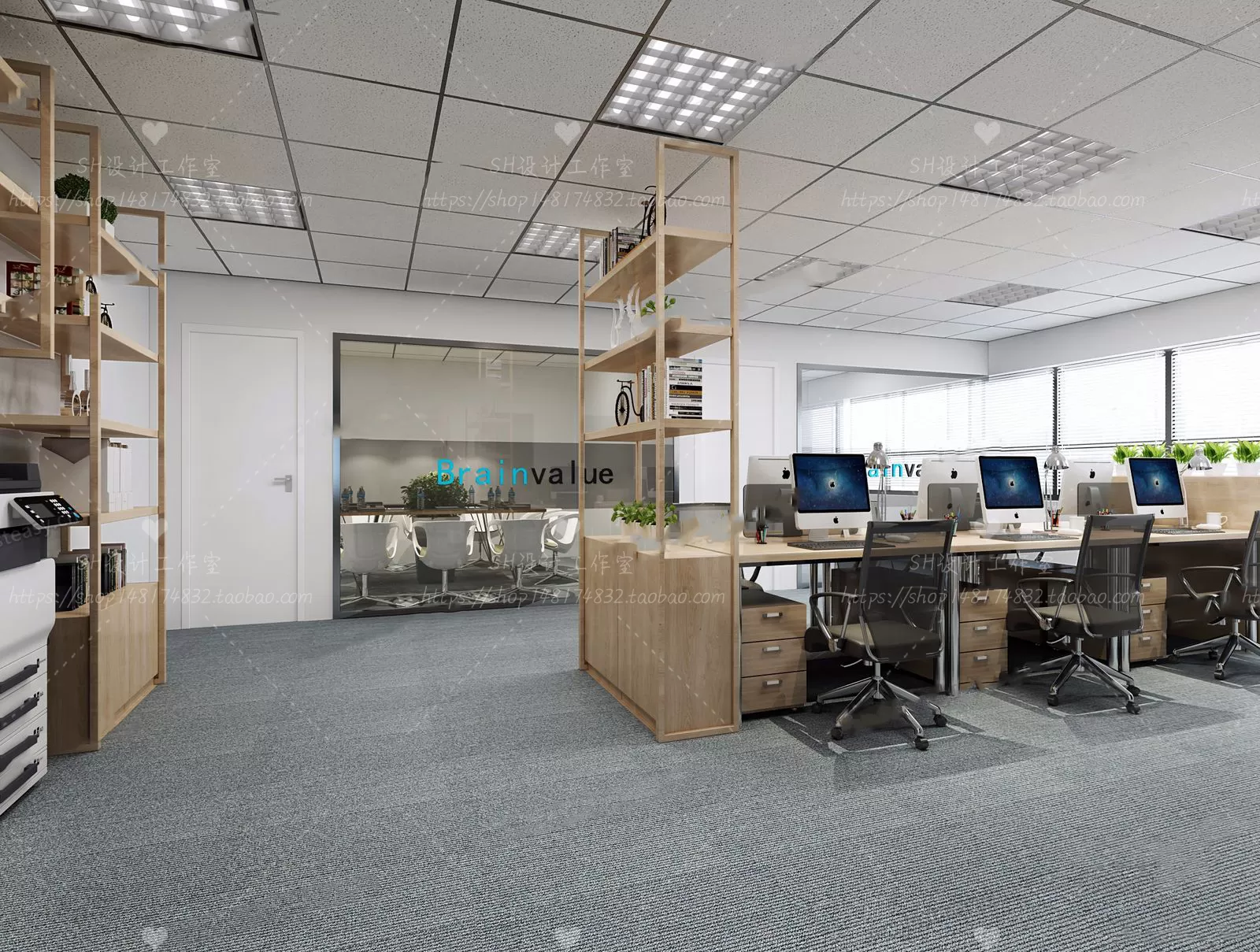 STUDIO OFFICE 3D SCENES – VRAY RENDER – 14