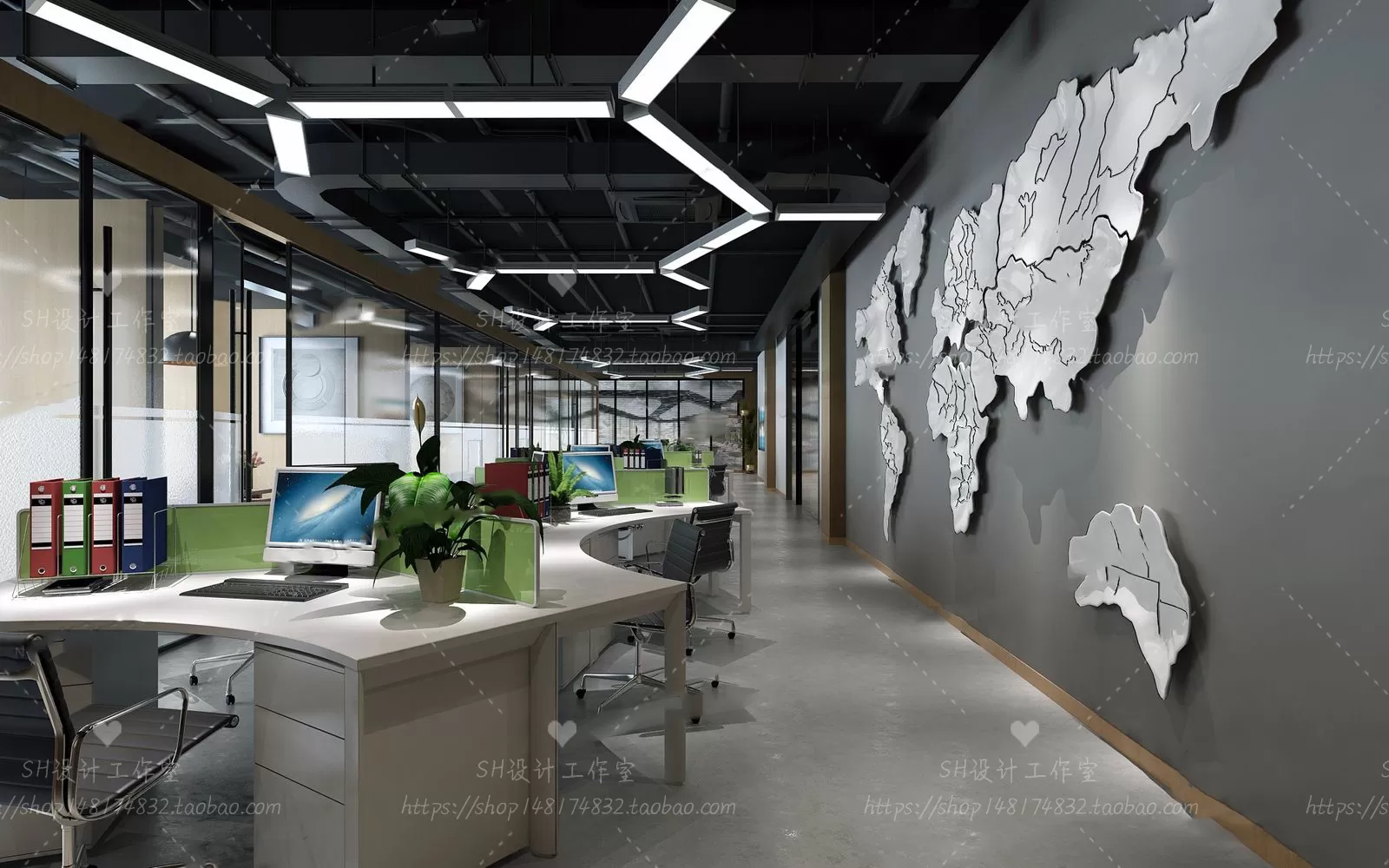 STUDIO OFFICE 3D SCENES – VRAY RENDER – 32