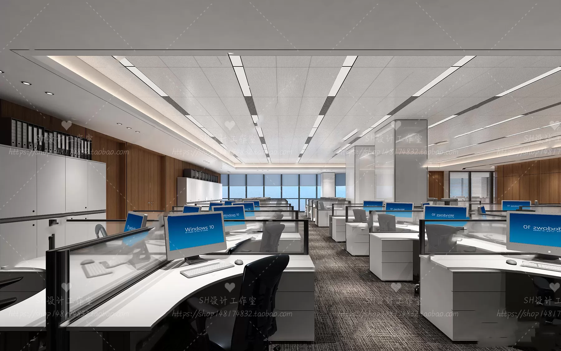 STUDIO OFFICE 3D SCENES – VRAY RENDER – 34