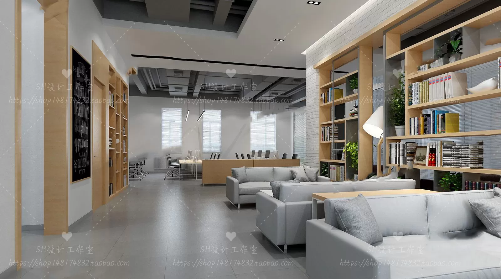 STUDIO OFFICE 3D SCENES – VRAY RENDER – 62