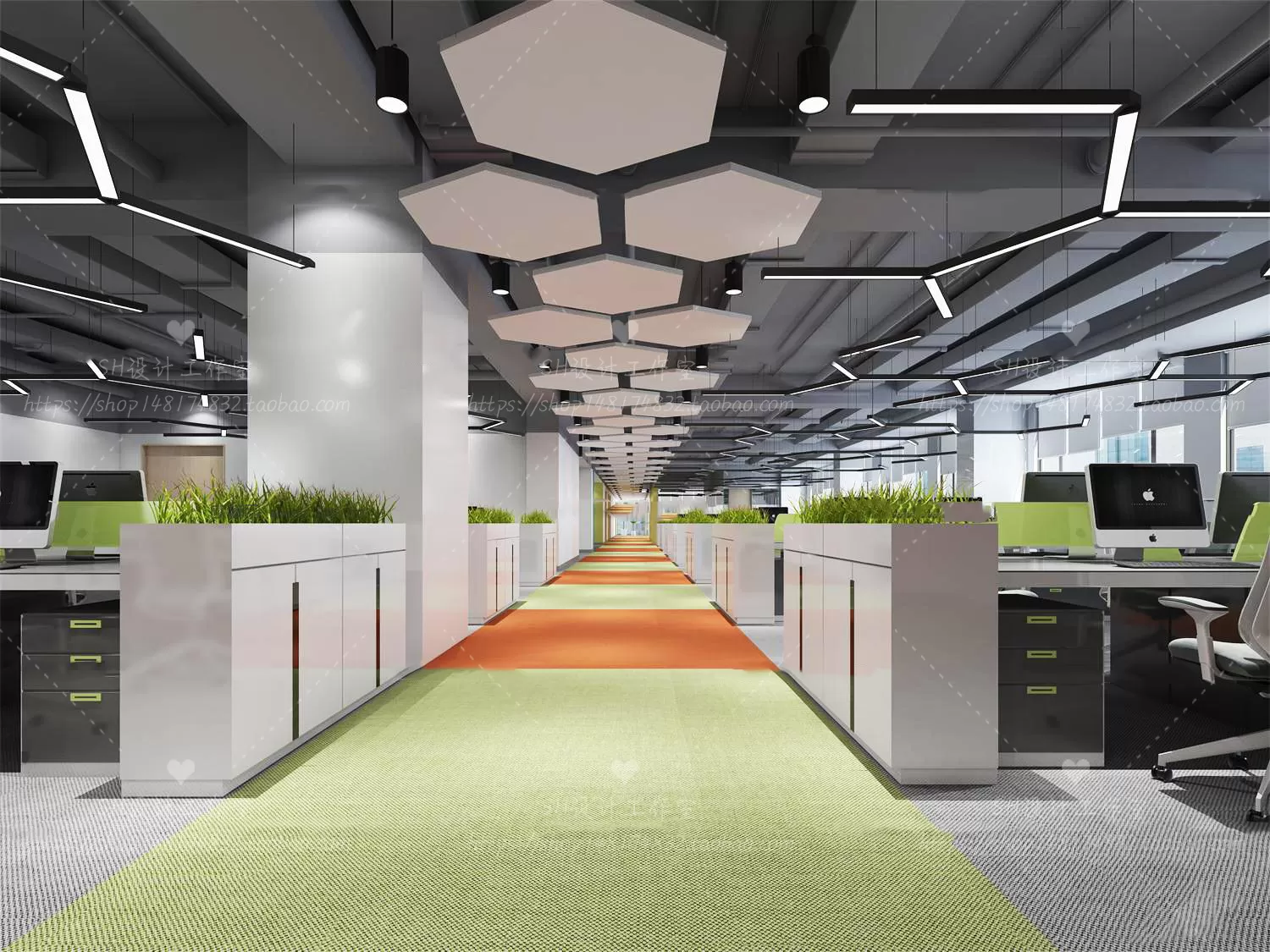 STUDIO OFFICE 3D SCENES – VRAY RENDER – 87
