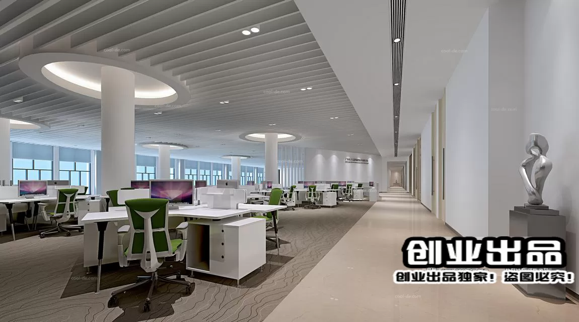 3D OFFICE INTERIOR (VRAY) – WORKSPACE 3D SCENES – 183
