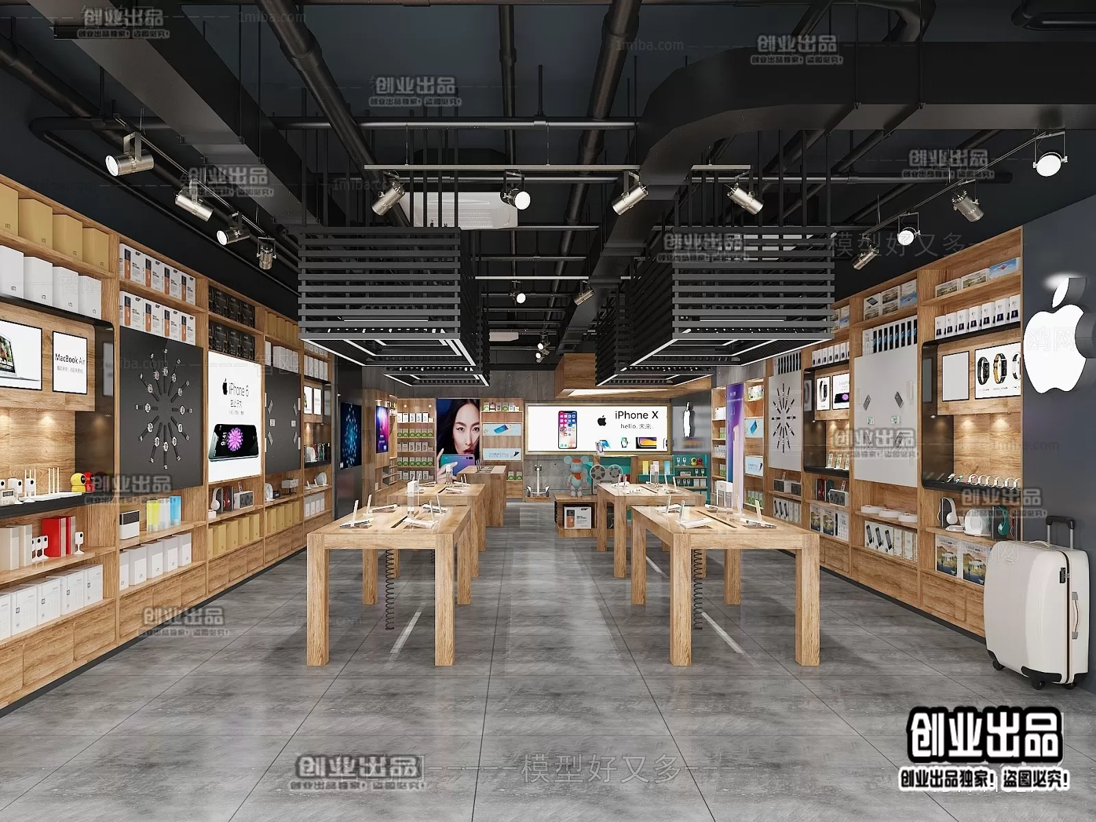 3D RETAILS INTERIOR (VRAY) – MOBILE 3D SCENES – 039