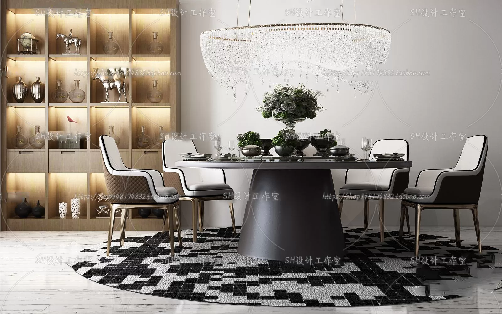 Table And Chairs – 3D Models – 0952