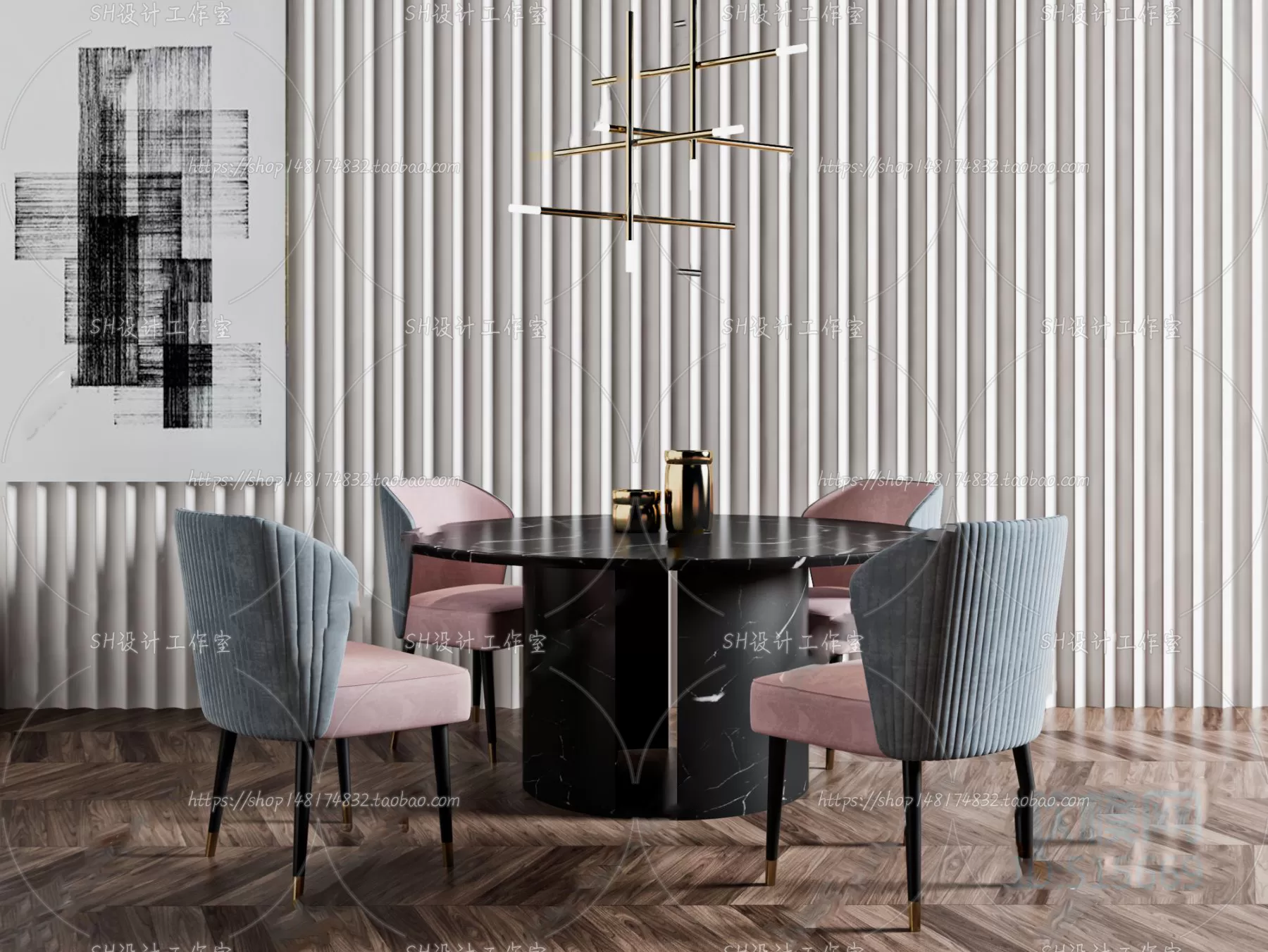 Table And Chairs – 3D Models – 0953