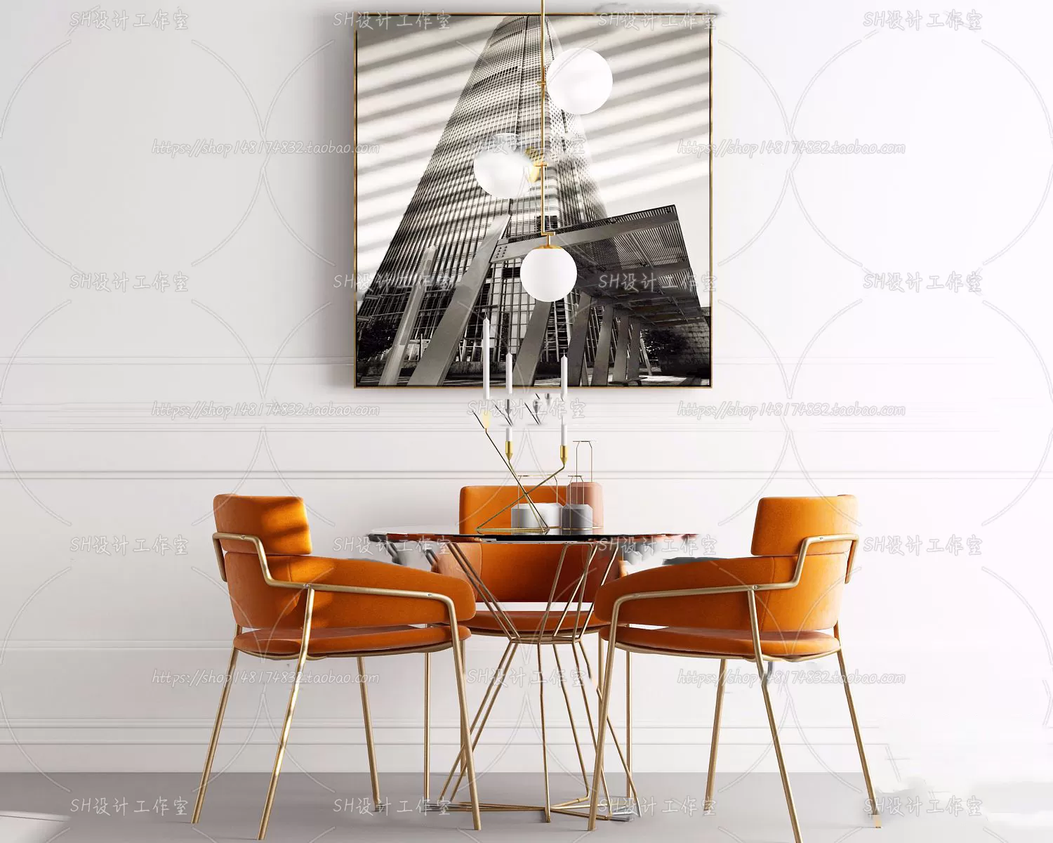 Table And Chairs – 3D Models – 0960