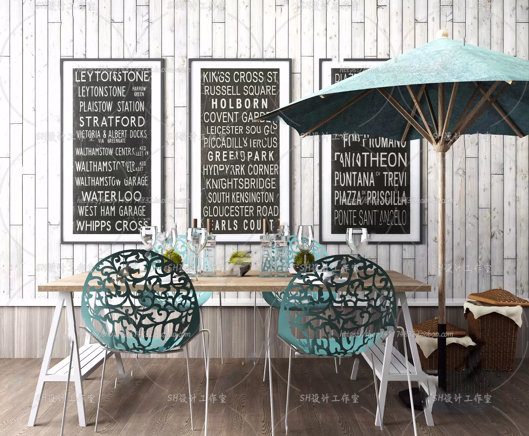 Table And Chairs – 3D Models – 0967