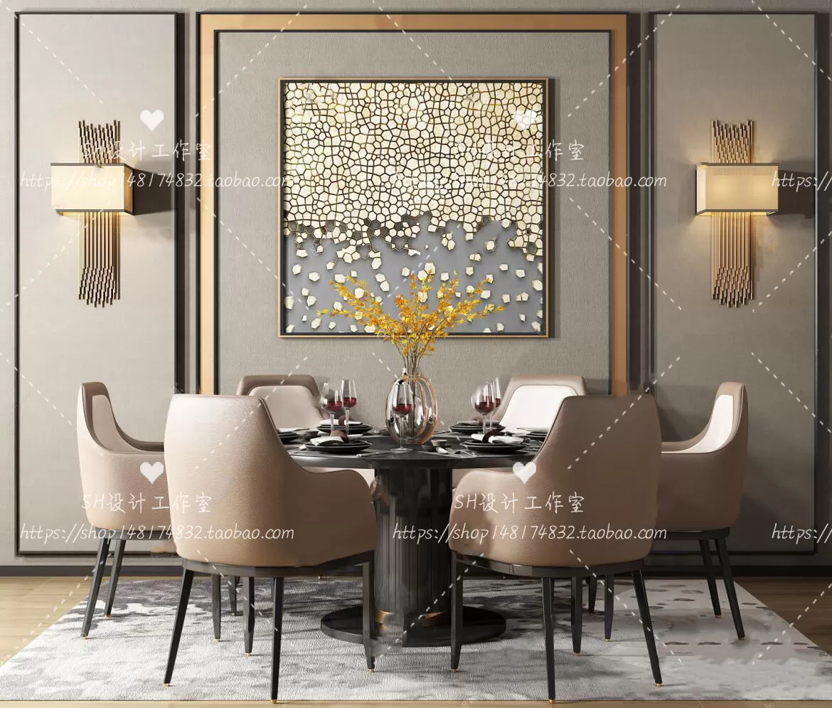 Table And Chairs – 3D Models – 0971