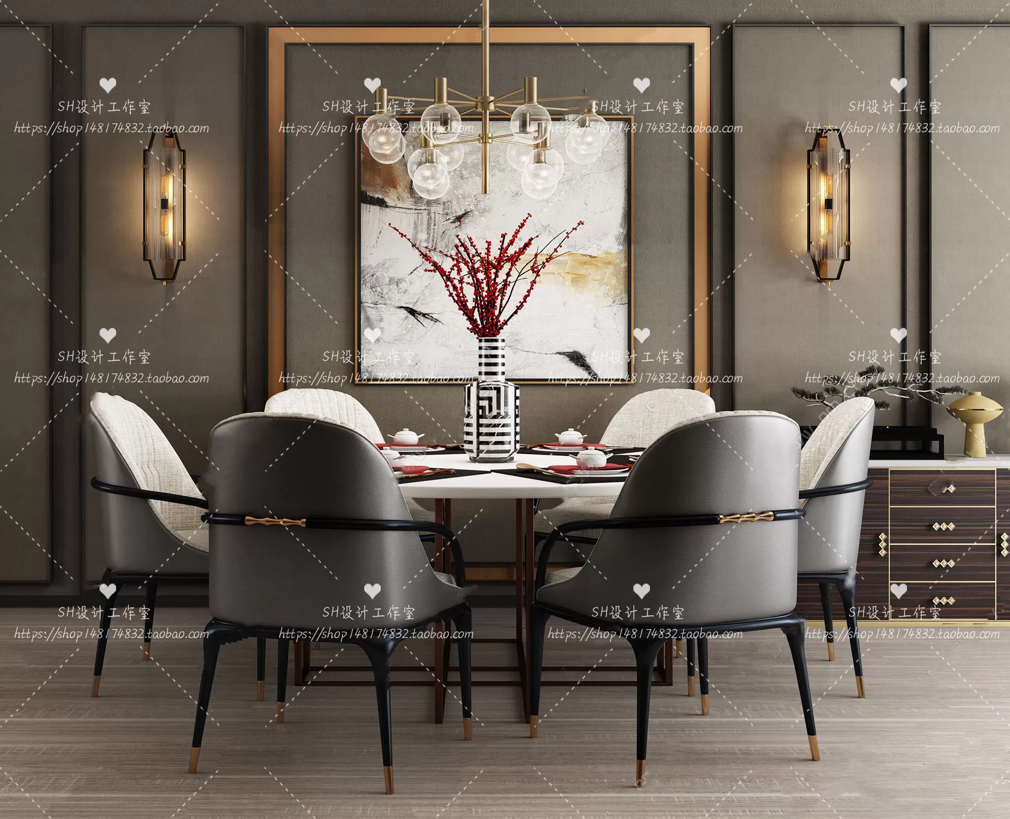 Table And Chairs – 3D Models – 0977