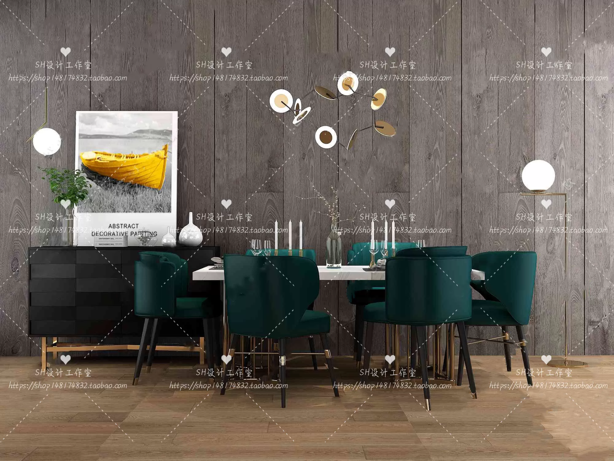 Table And Chairs – 3D Models – 0978