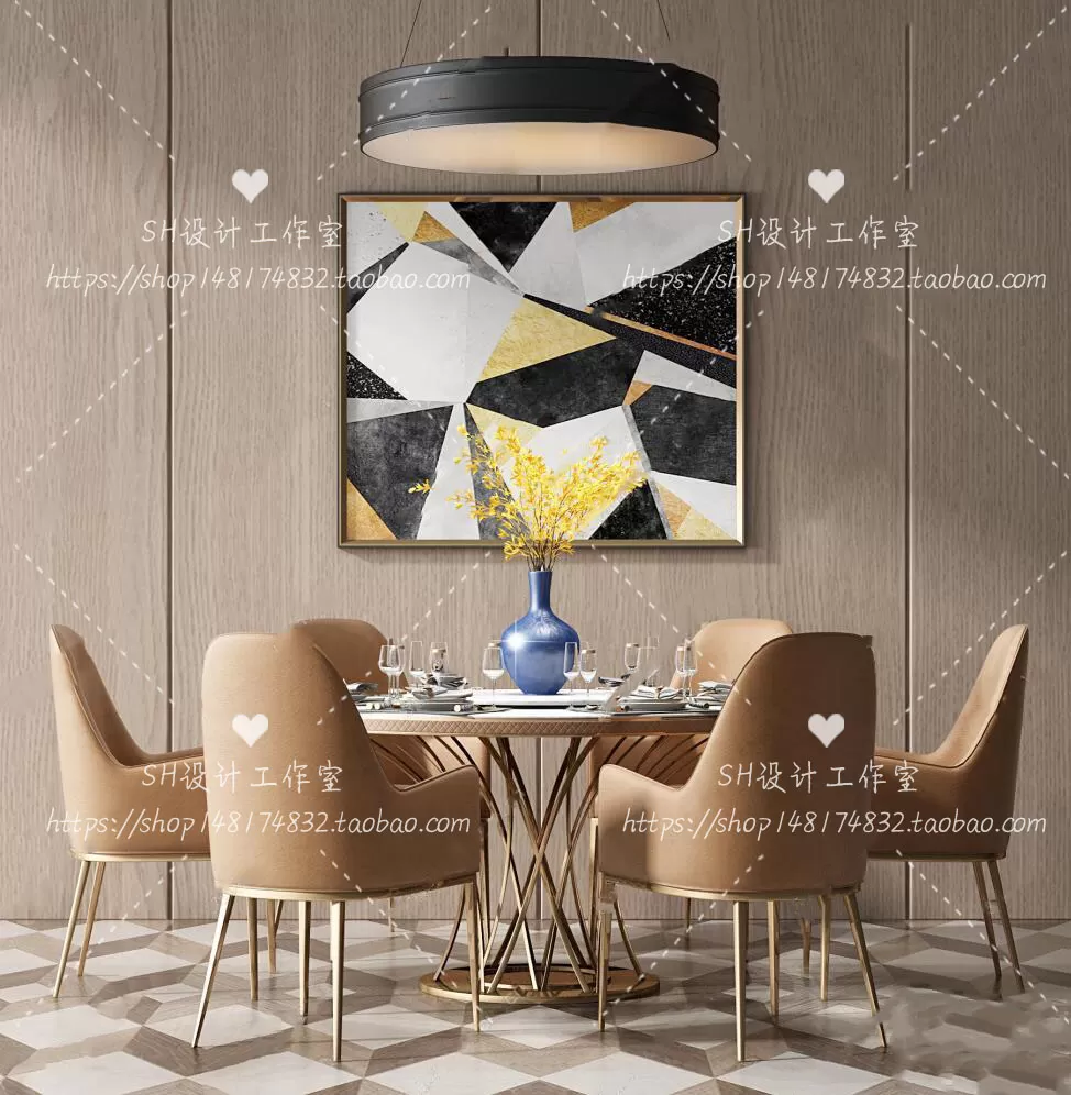 Table And Chairs – 3D Models – 1006