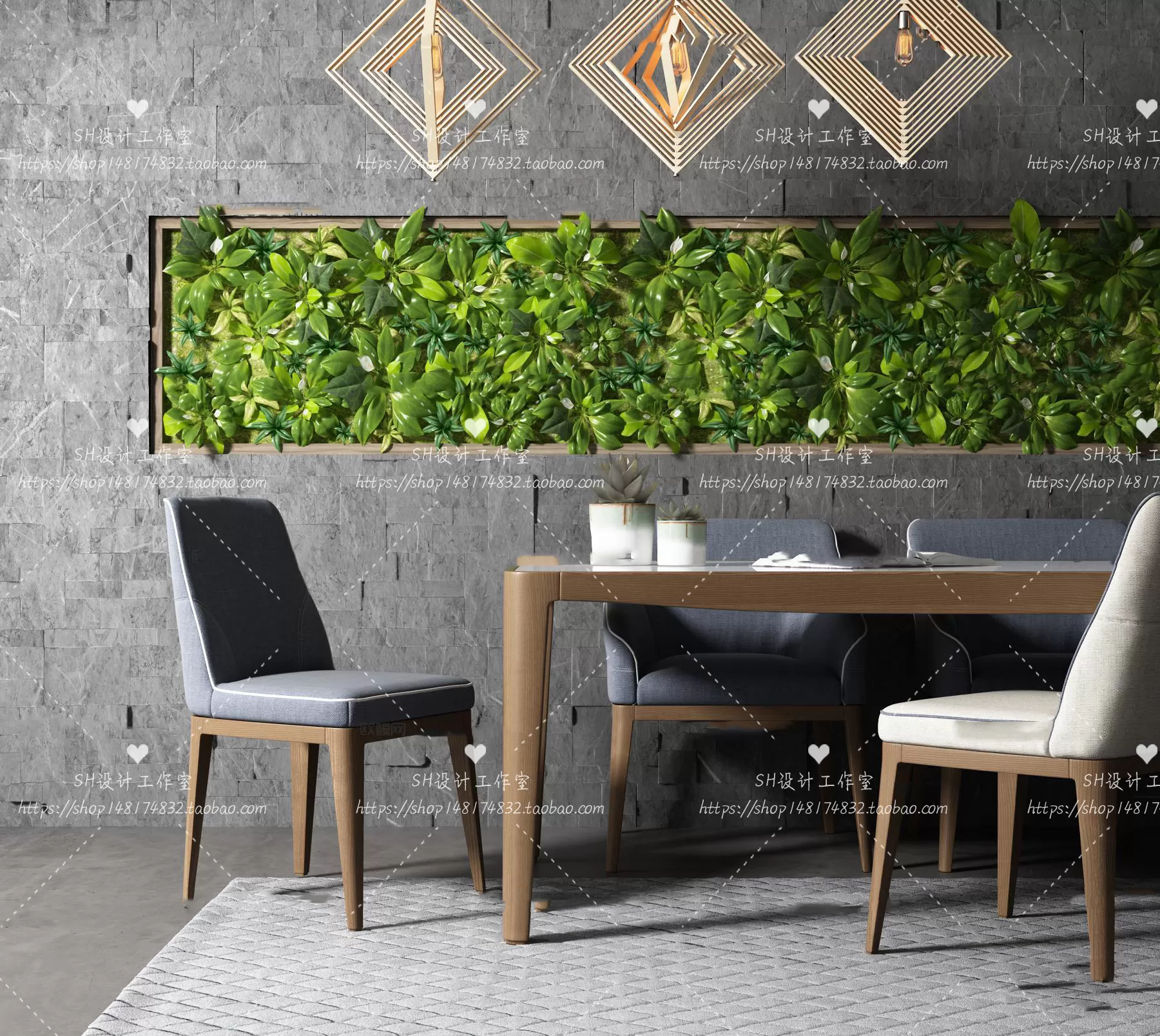 Table And Chairs – 3D Models – 1030