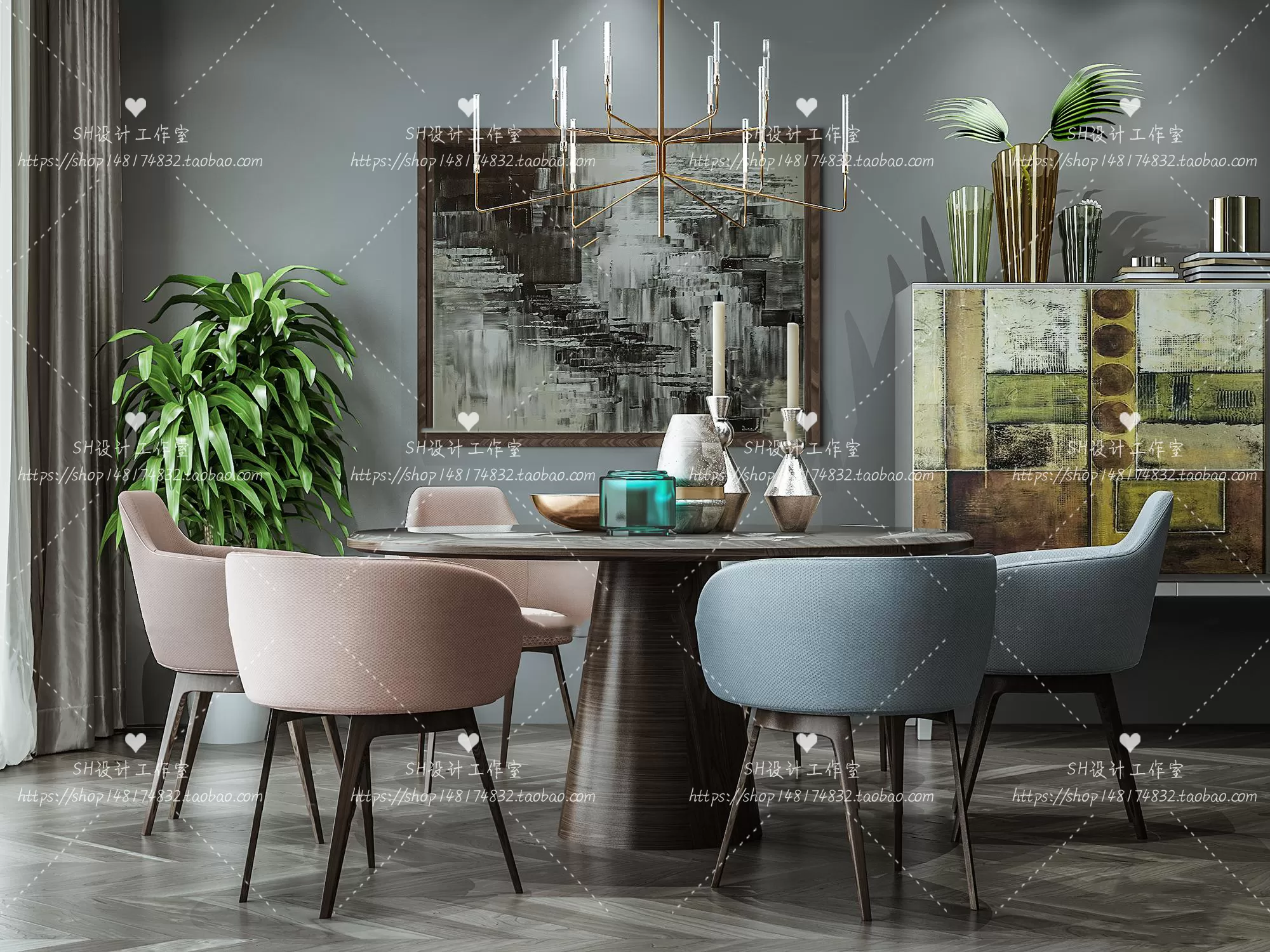 Table And Chairs – 3D Models – 1068