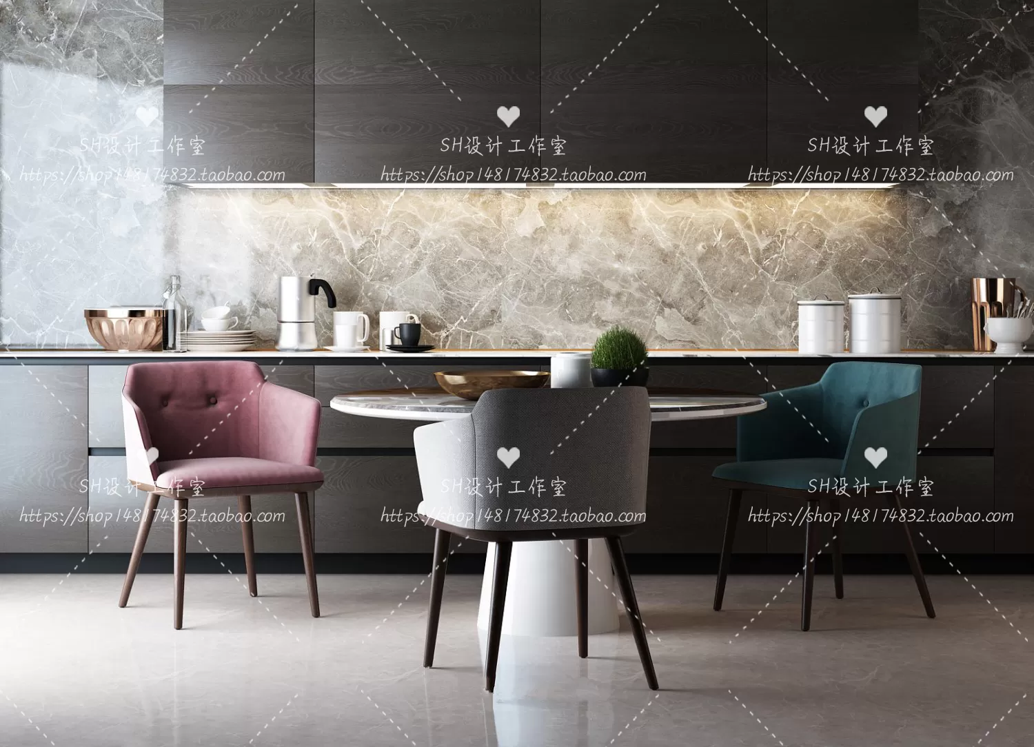 Table And Chairs – 3D Models – 1080