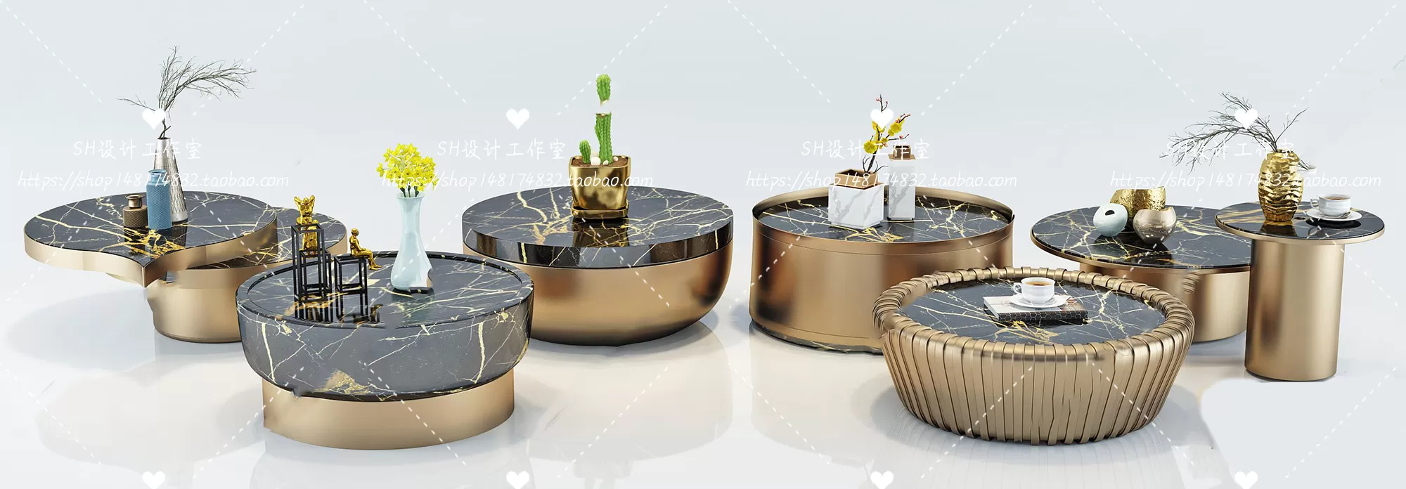 Tea Coffee Table – 3D Models – 1205