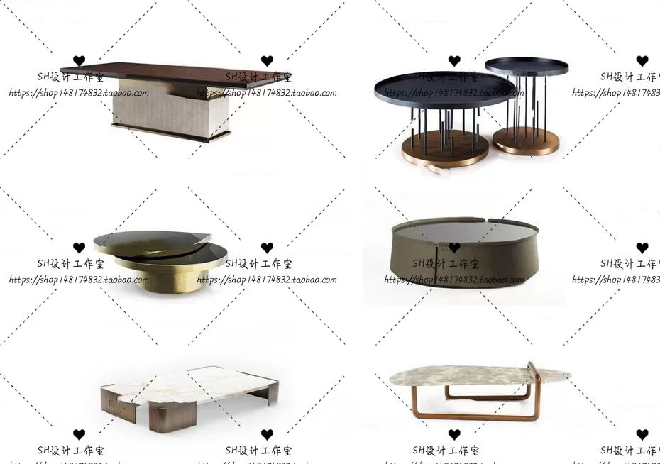 Tea Coffee Table – 3D Models – 1239