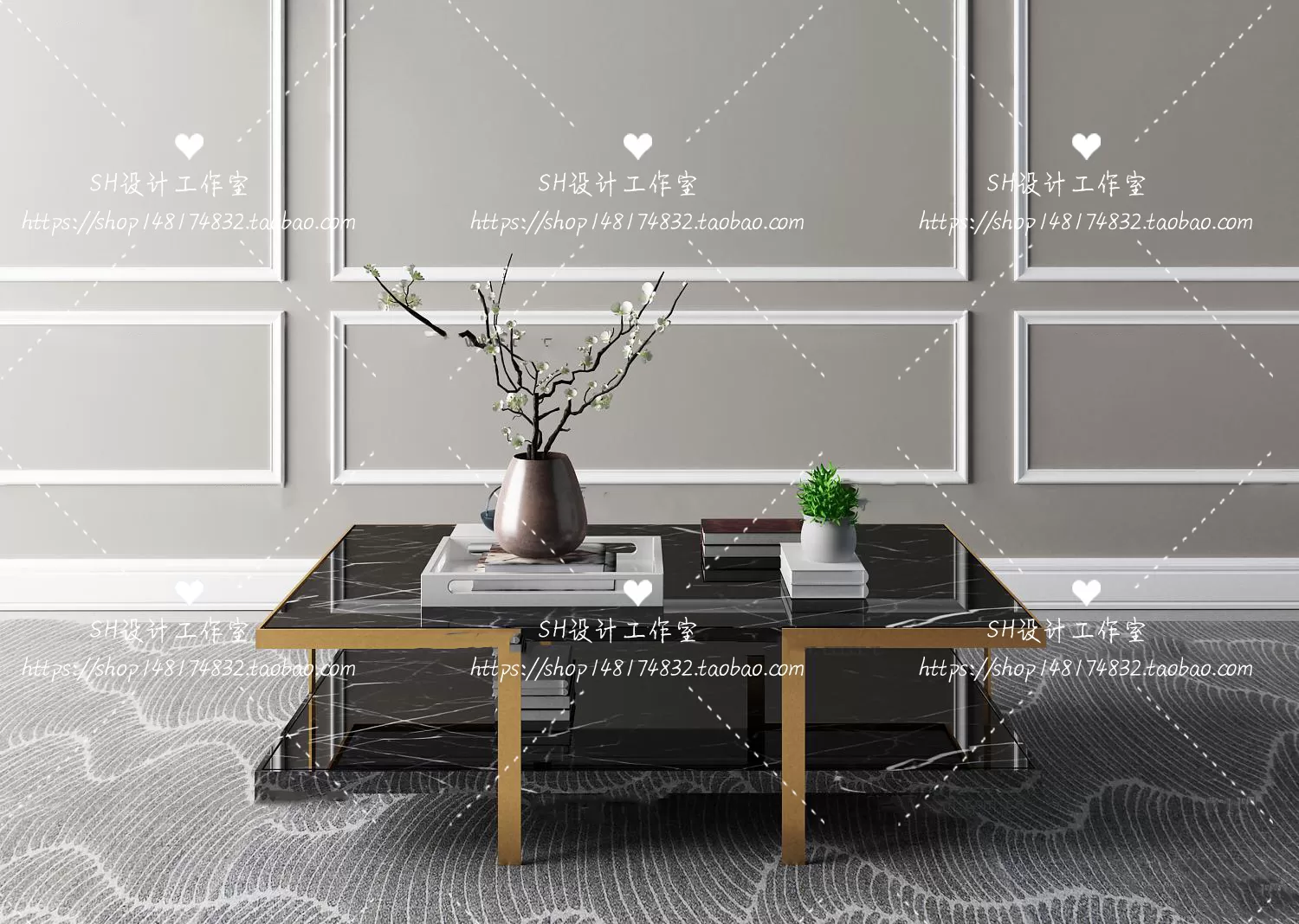 Tea Coffee Table – 3D Models – 1247