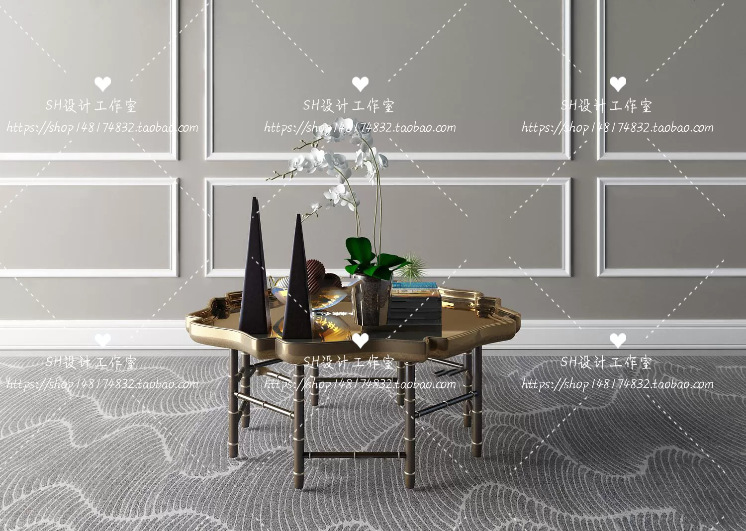Tea Coffee Table – 3D Models – 1249