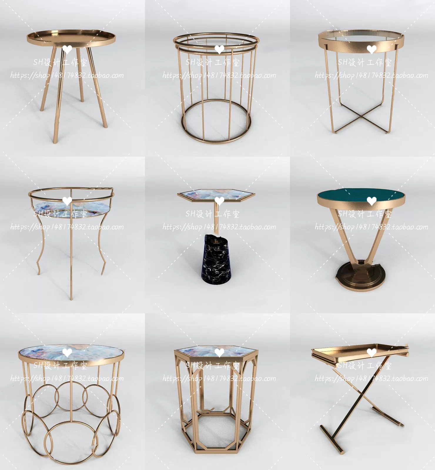 Tea Coffee Table – 3D Models – 1280