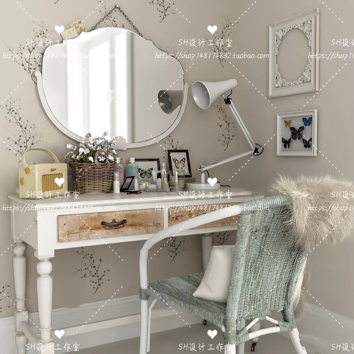 Dressing Table – 3D Models – 1468