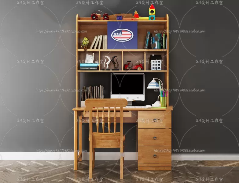 Study Desk – 3D Models – 2281