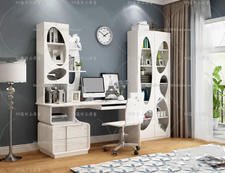 Study Desk – 3D Models – 2301