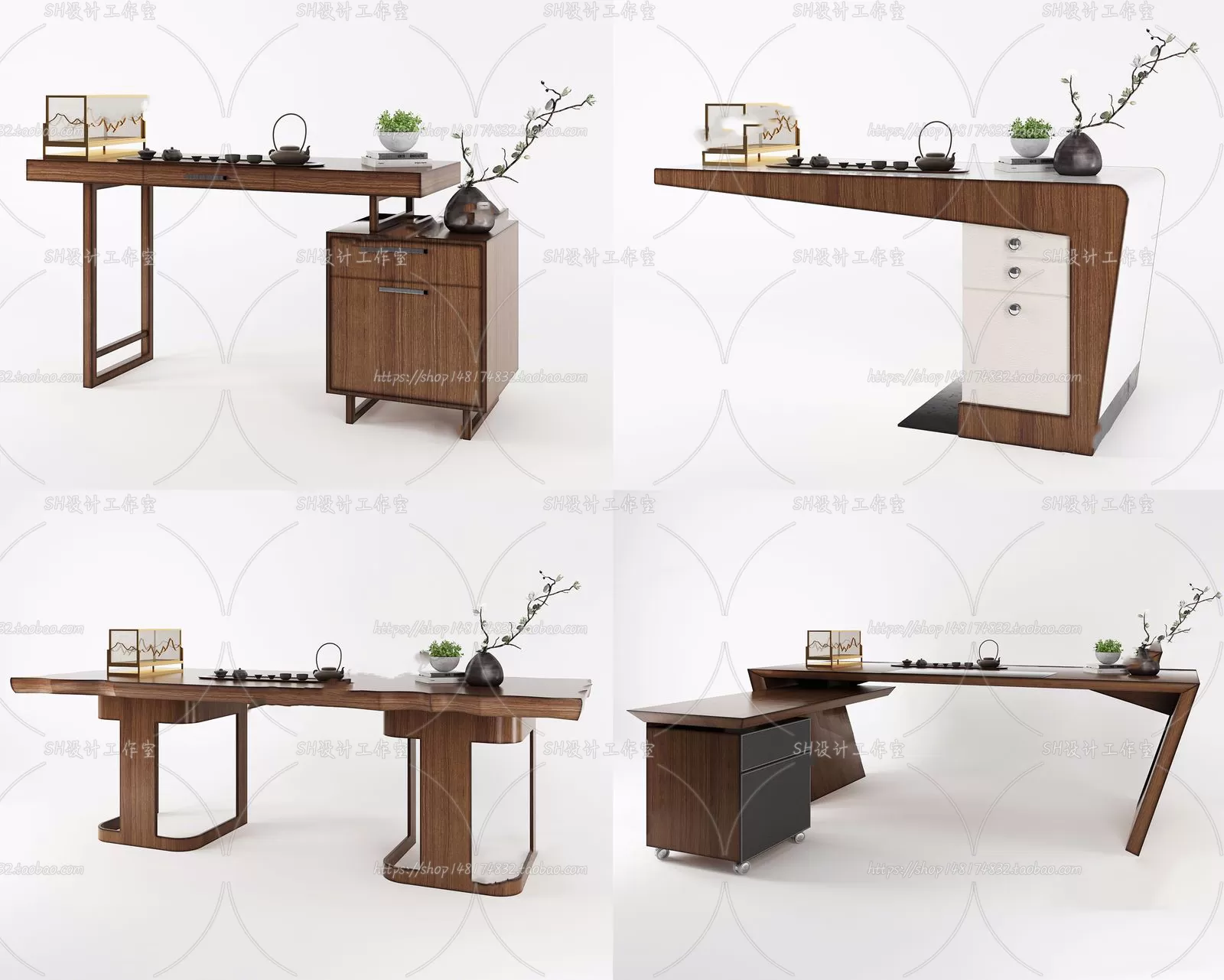 Study Desk – 3D Models – 2302