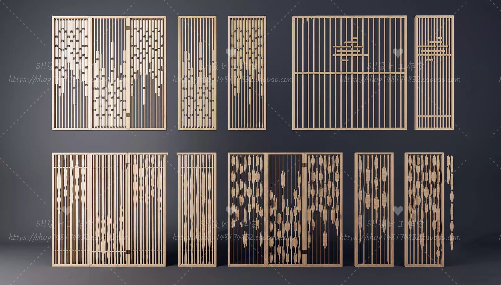 Screen Partition 3D Models – 0160