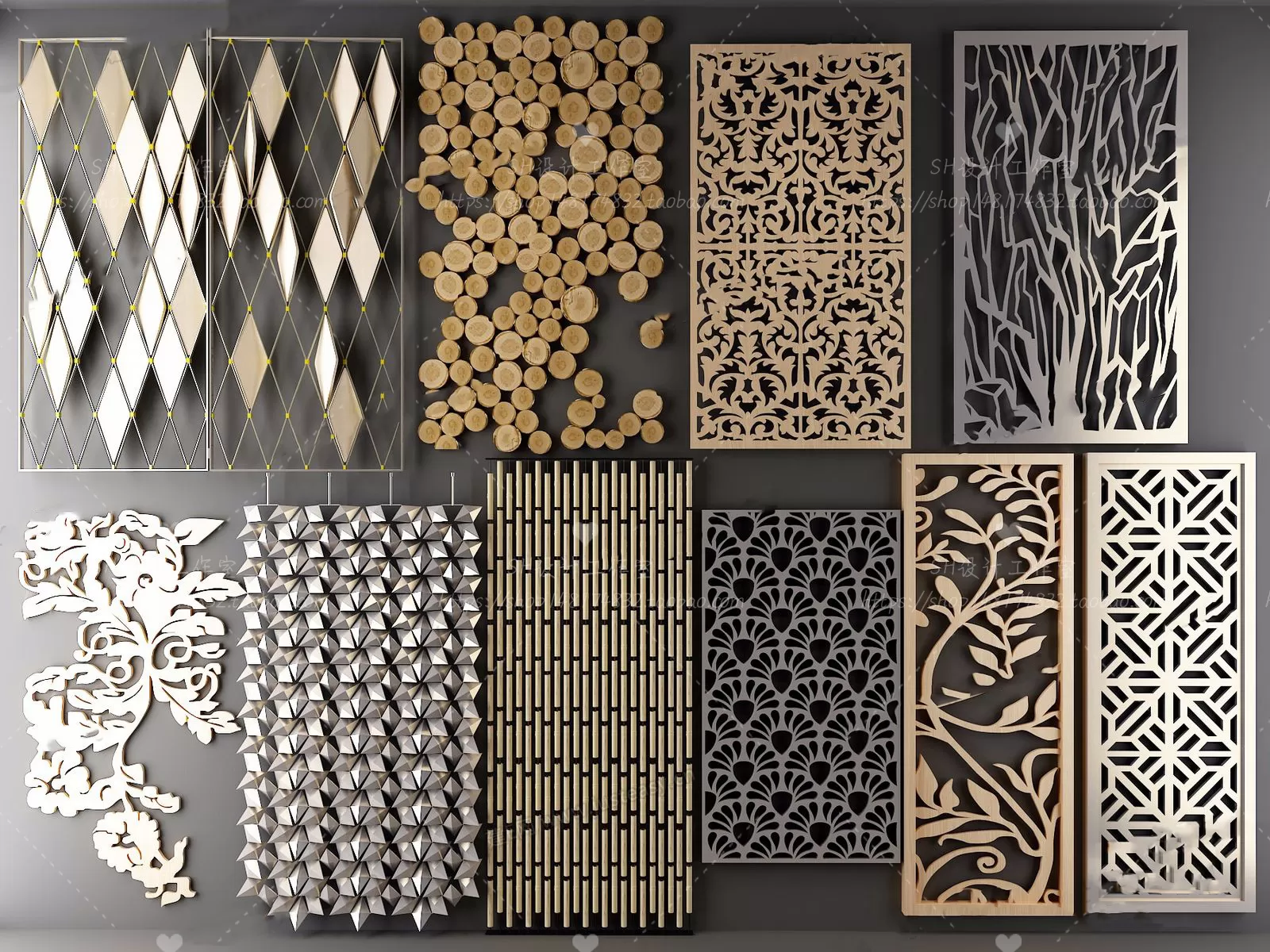Screen Partition 3D Models – 0163