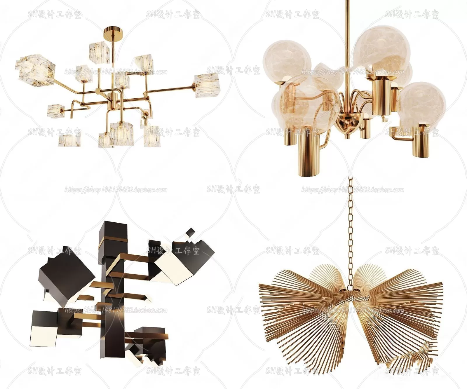 Lights – Chandelier 3D Models – 0244