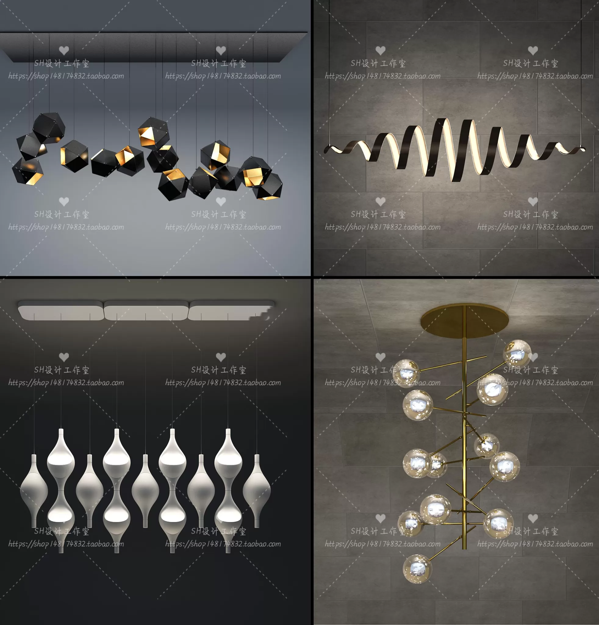 Lights – Chandelier 3D Models – 0715