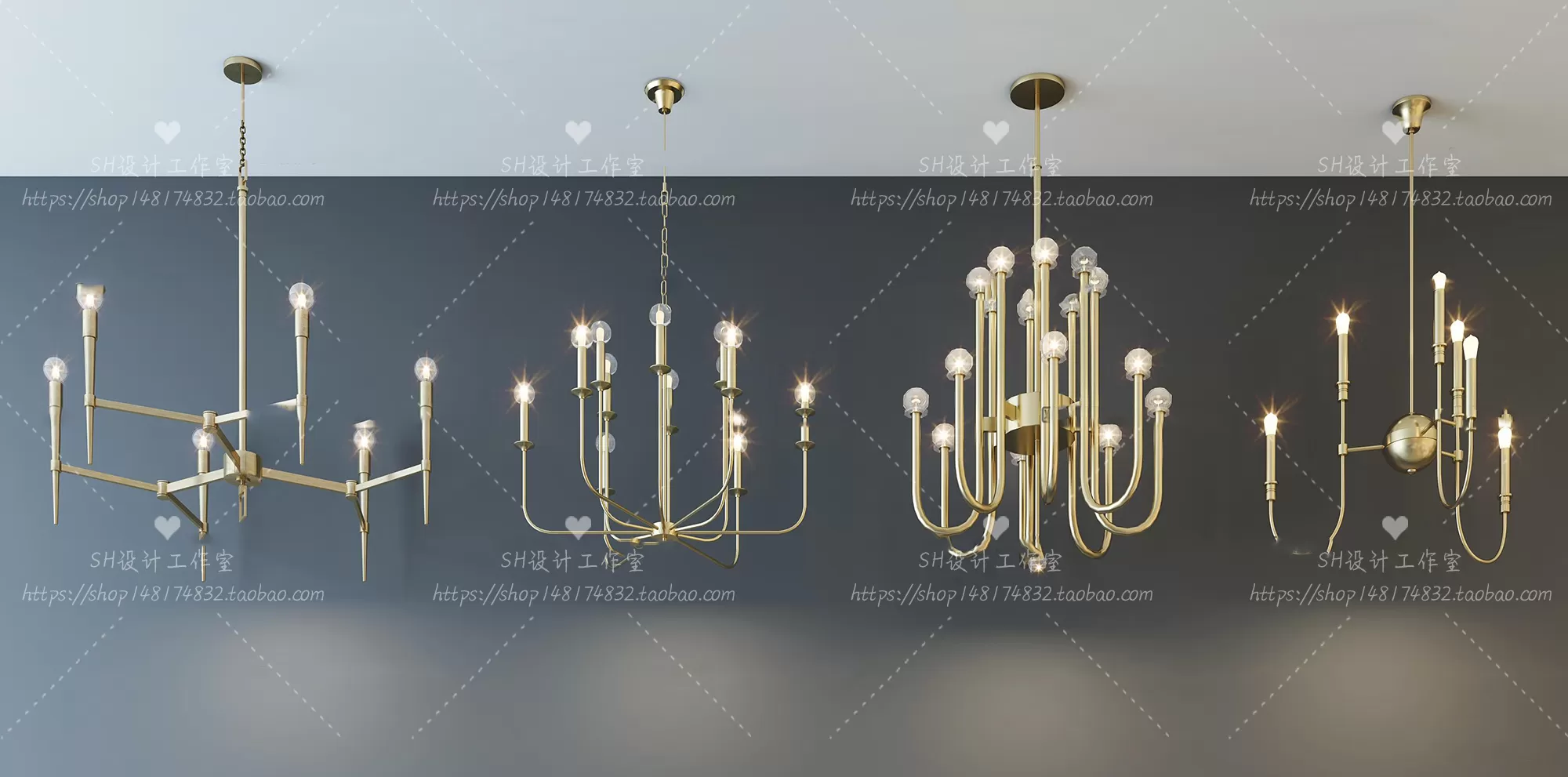Lights – Chandelier 3D Models – 0742
