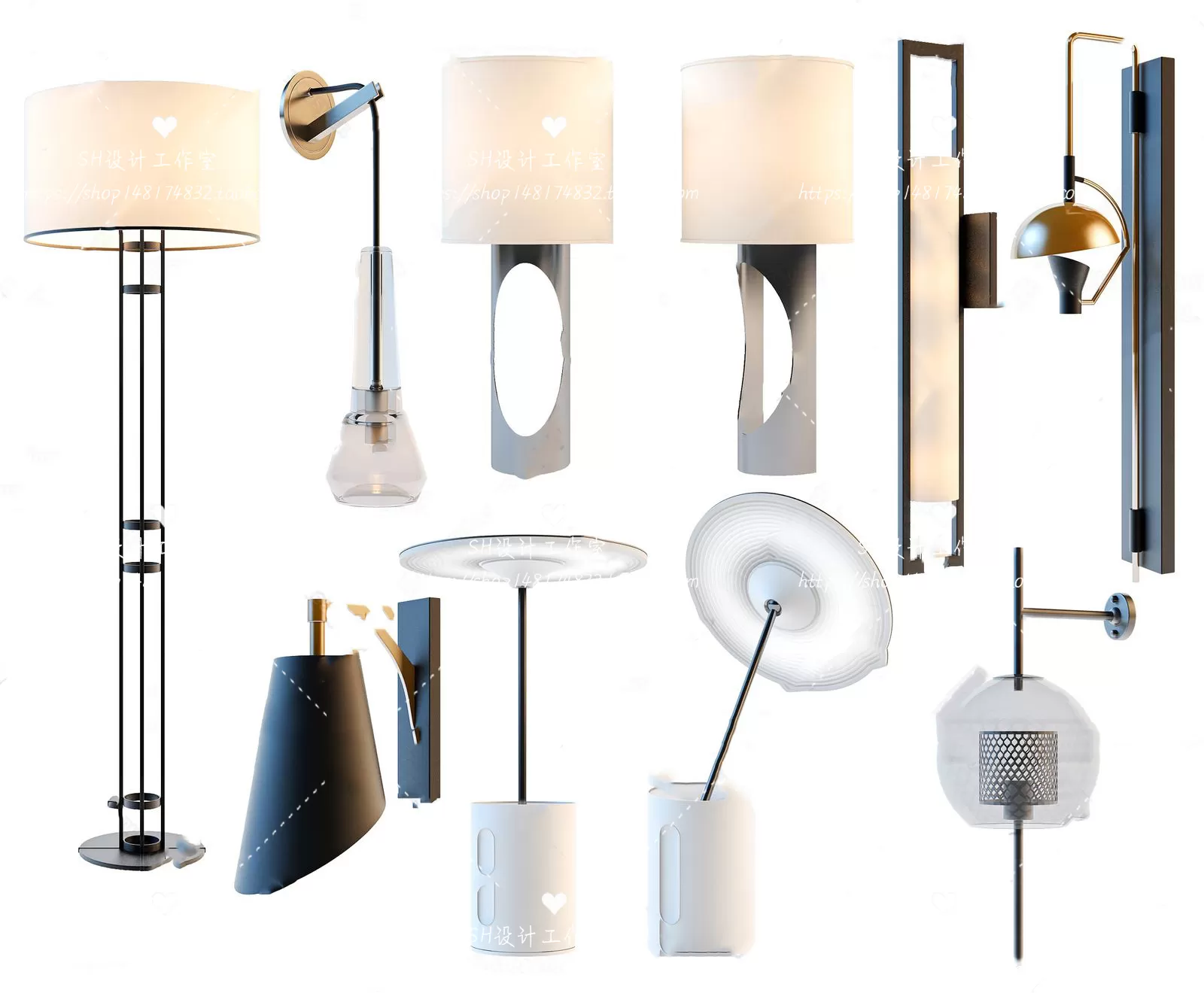 Floor Lamps – 3D Models – 0048
