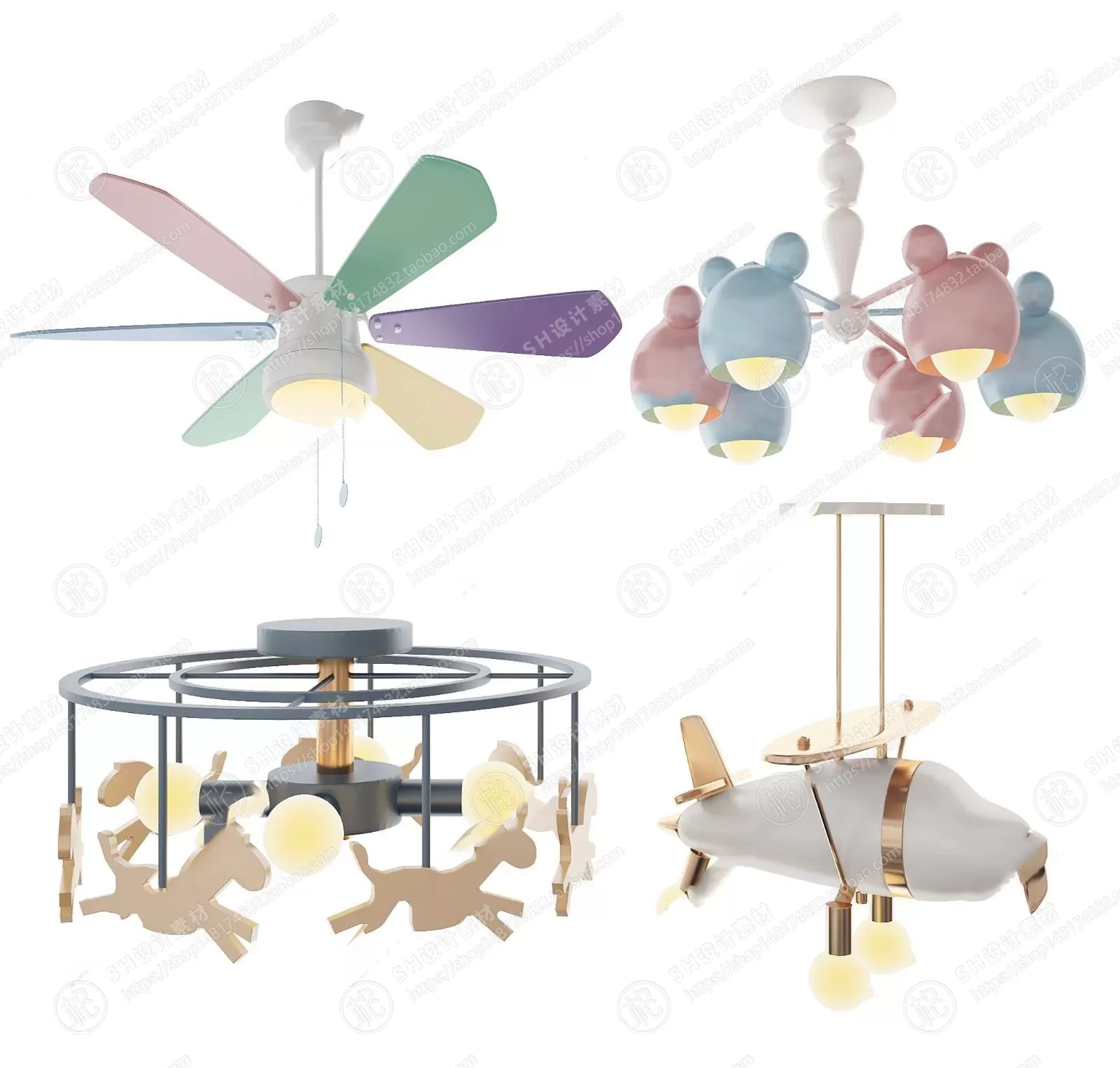 Chandelier Ceiling and Wall Lamp – 3D Models – 0001