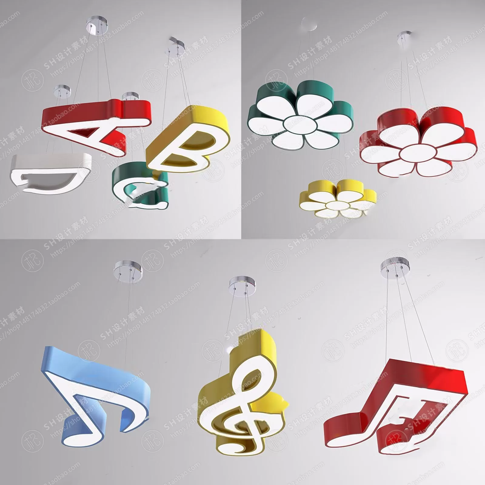Chandelier Ceiling and Wall Lamp – 3D Models – 0005