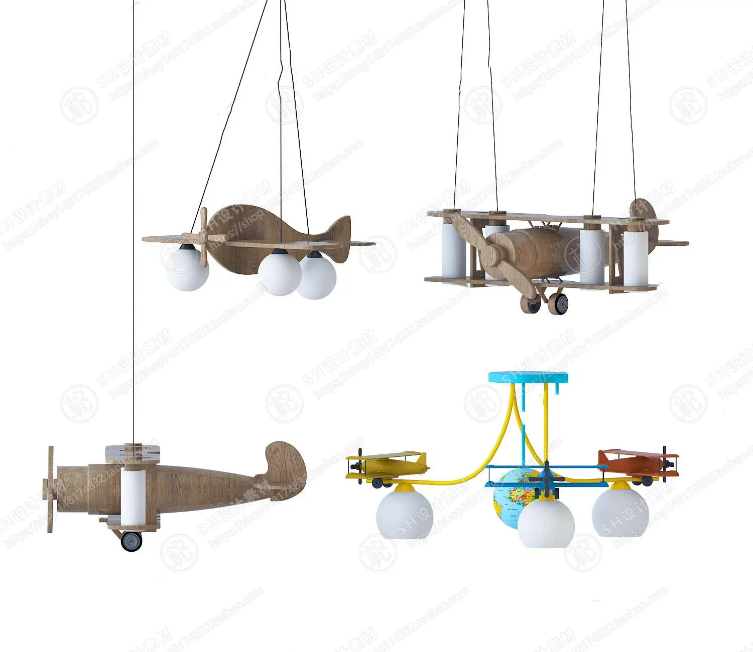 Chandelier Ceiling and Wall Lamp – 3D Models – 0007